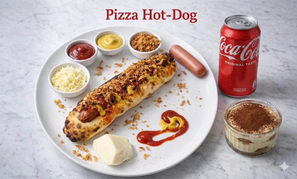 Menu Midi Flash Pizza Hot 41 - Pizza Hot-Dog, canette et dessert à 9,90€
